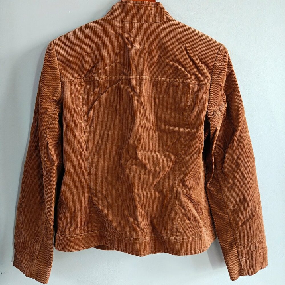 Lafayette 148 New York Women's Chestnut Brown Corduroy Zip Jacket - Picture 9 of 12